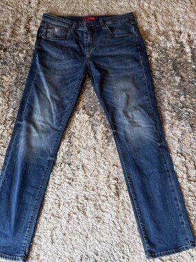 GUESS Jeans Vermont Slim Straight Stretch Classic Retro Logo Men’s 32x32